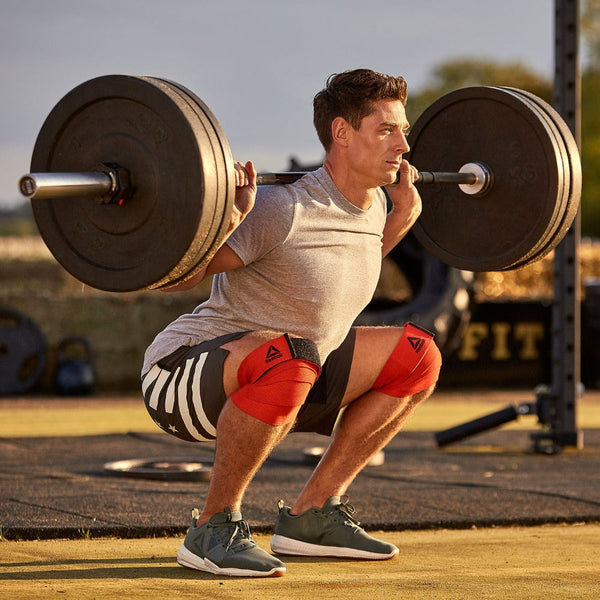 Reebok Knee Wraps In Red Wrist & Knee Wraps
