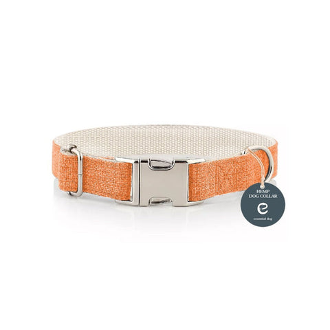Essential Dog Natural Hemp & Cotton Collar (Orange Burst) Dog Collars