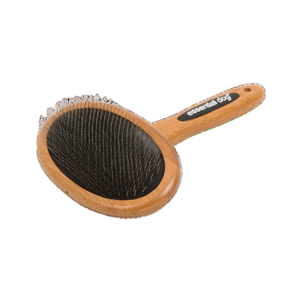 Essential Dog Natural Bamboo Slicker Brush: Cats & Dogs Dog Grooming