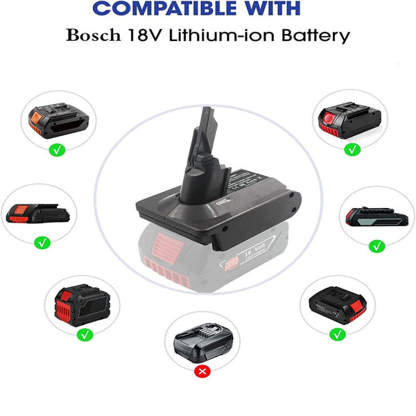Hygieia Bosch 18V To Dyson V7 & V8 Battery Converter / Adapter Vacuum Cleaner Parts