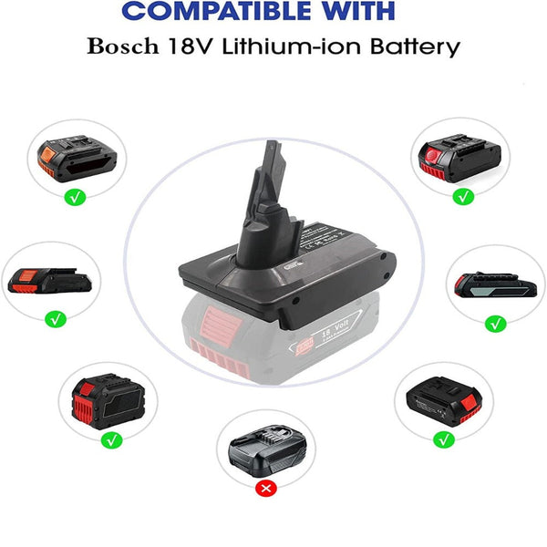 Bosch 18V To Dyson V7 & V8 Battery Converter / Adapter