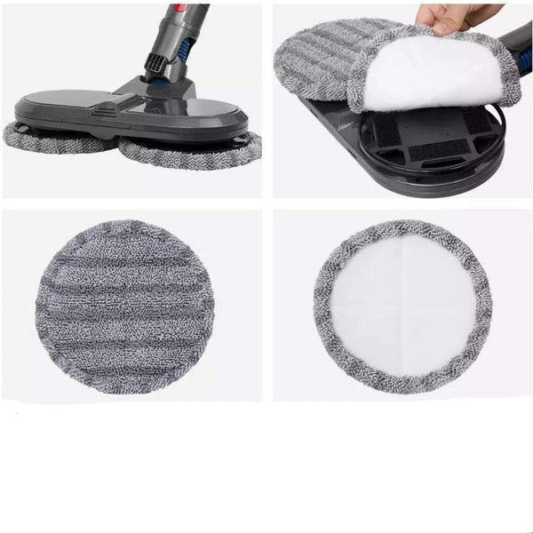 Hygieia 4 X Microfibre Pads For Mop & Vac Attachment Mop Pads