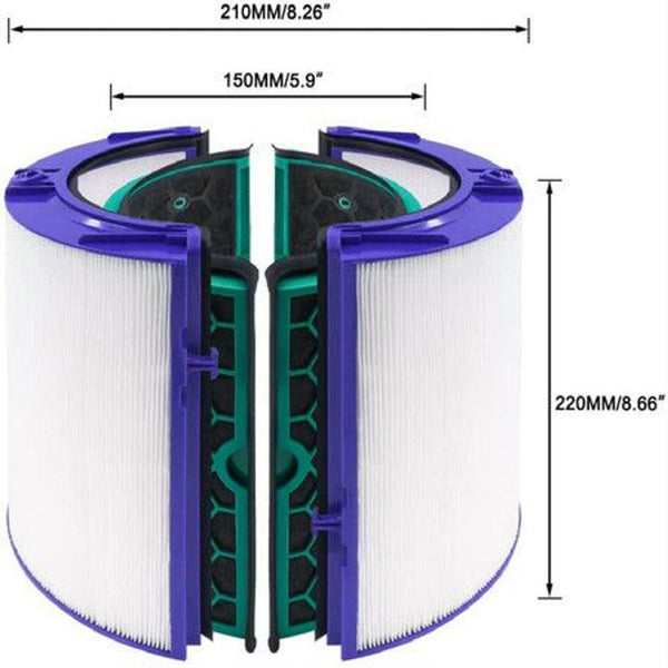 Glass Hepa + Inner Carbon Filter For Dyson Pure Cool Air Purifier Vacuum Cleaner Parts