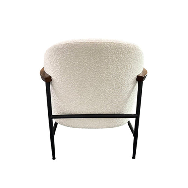 Denmark Arm Chair Polyester Fabric Upholstery Wooden Structure Solid Foam Black Metal Legs Sofas Armchairs & Couches