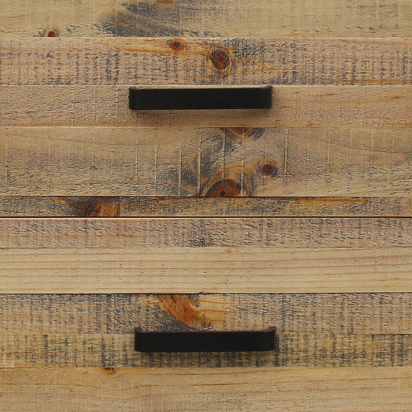 Melbournians Furniture Bedside Table 2 Drawers Night Stand Solid Wood Storage Light Brown Colour Bedside Tables