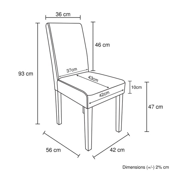 Melbournians Furniture 2X Frame Brown Leatherette With Solid Pine Legs Dining Chairs