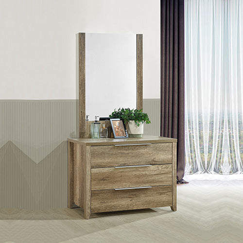 Dresser Storage Drawers Natural Wood Mdf Oak Colour Mirror Dressers & Chests Of Drawers