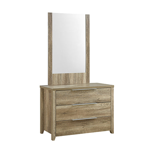 Dresser Storage Drawers Natural Wood Mdf Oak Colour Mirror Dressers & Chests Of Drawers