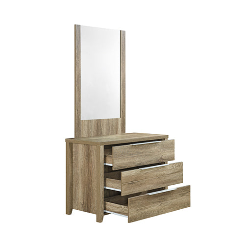 Dresser Storage Drawers Natural Wood Mdf Oak Colour Mirror Dressers & Chests Of Drawers