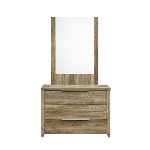Dresser Storage Drawers Natural Wood Mdf Oak Colour Mirror