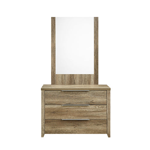 Dresser Storage Drawers Natural Wood Mdf Oak Colour Mirror Dressers & Chests Of Drawers