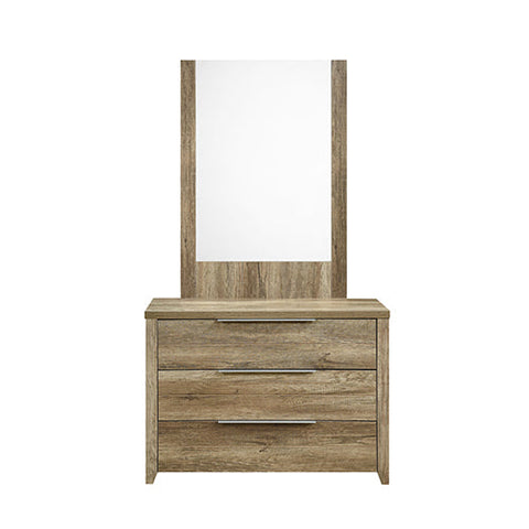 Dresser Storage Drawers Natural Wood Mdf Oak Colour Mirror