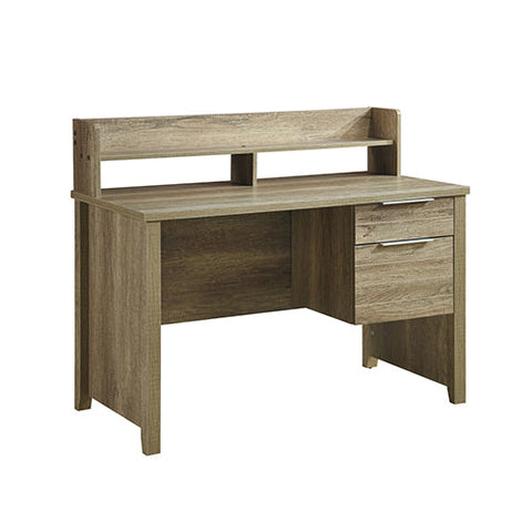 Study Desk With 2 Drawers Natural Wood Like Mdf Office Table