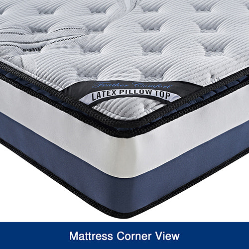 King Mattress Latex Pillow Top Pocket Spring Foam Medium Firm Mattresses