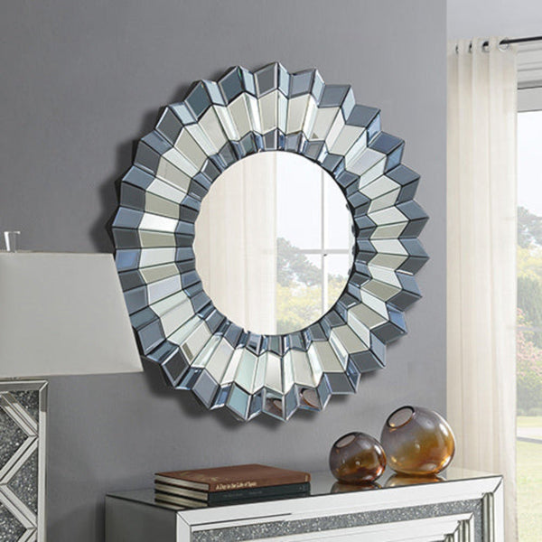 Melbournians Furniture Wall Mirror Mdf Smokey Silver And Grey Clear Image Mrr 05 Mirrors