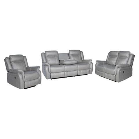 Melbournians Furniture 3 2 1 Seater Finest Grey Fabric Recliner Sofa Sturdy Construction Metal Mechanism Sofas Armchairs & Couches