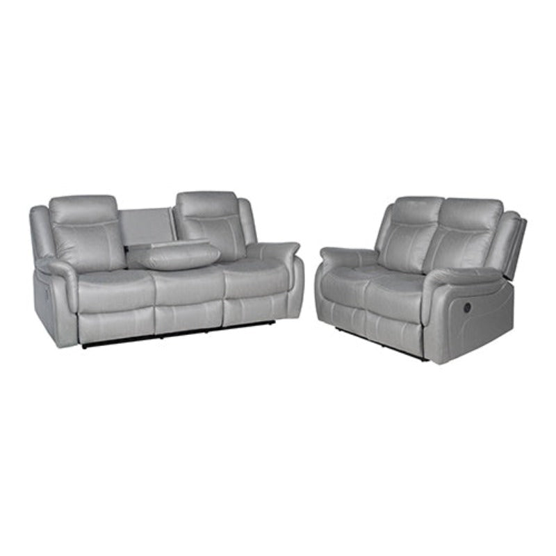 Melbournians Furniture 3 2 Seater Finest Grey Fabric Recliner Sofa Sturdy Construction Metal Mechanism Sofas Armchairs & Couches