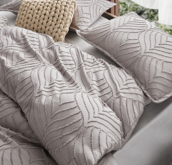 Cleverpolly Tufted Ultra Soft Microfiber Quilt Cover Set Single Quilt Covers