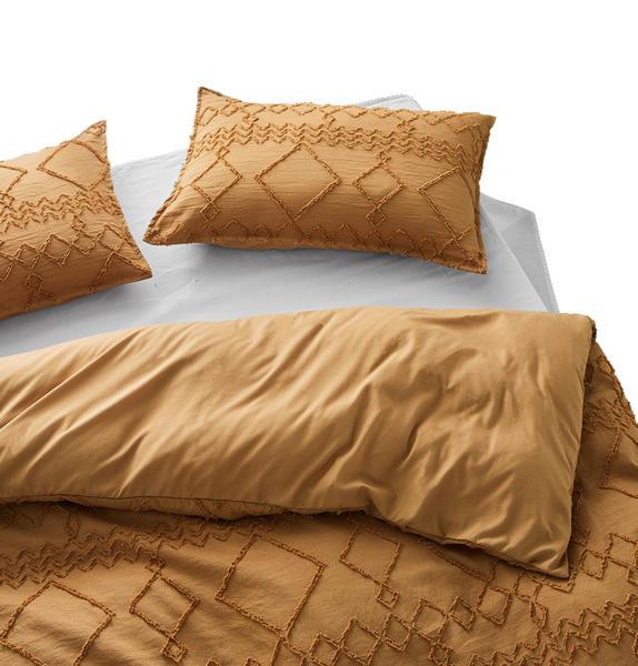 Cleverpolly Tufted Ultra Soft Microfiber Quilt Cover Set Single Quilt Covers