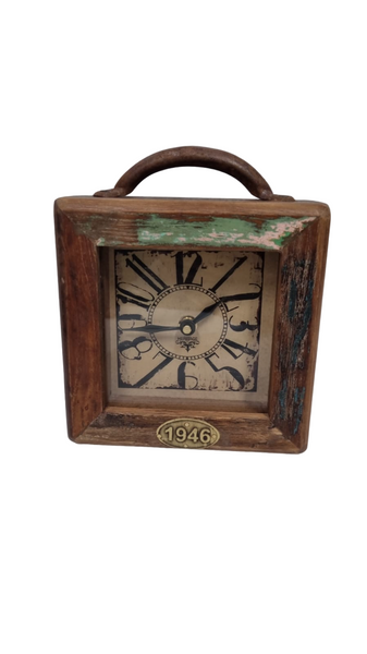 World Australia Small Recycle Square Table Clock Desk Clocks