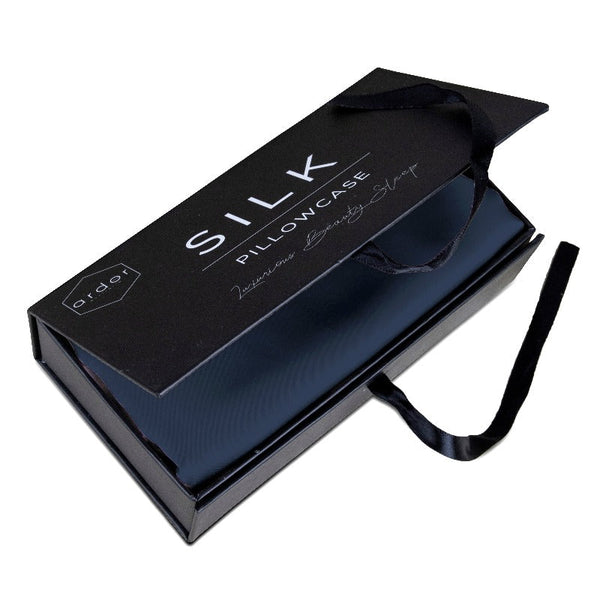 Ardor Navy Silk Pillowcase 51X76cm Pillow Cases