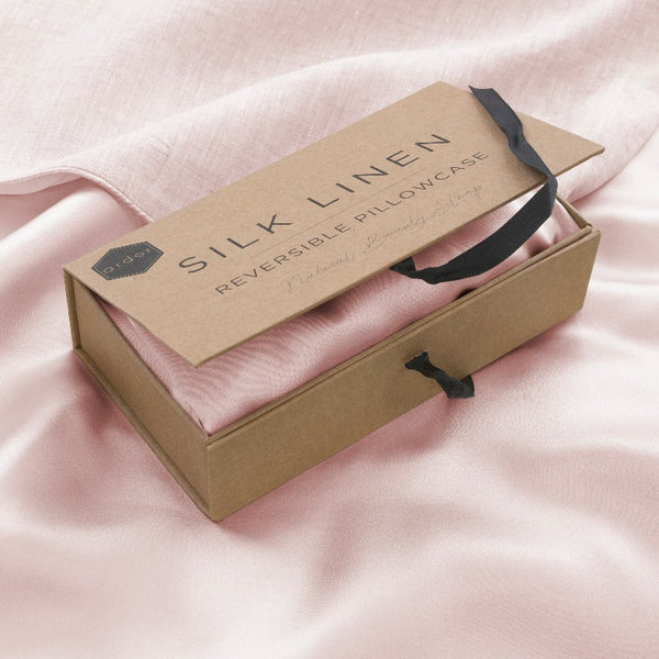 Dusky Pink Silk Linen Pillowcase - 51X76cm