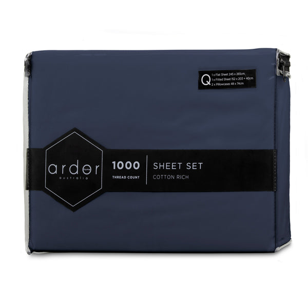 Ardor 1000Tc Cotton Rich Sheet Set Queen Sheets