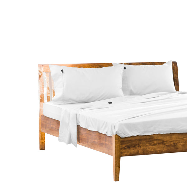 1000Tc Cotton Rich Sheet Set King Single White Sheets