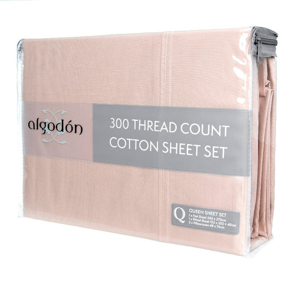 300Tc Cotton Sheet Set - Mega Queen