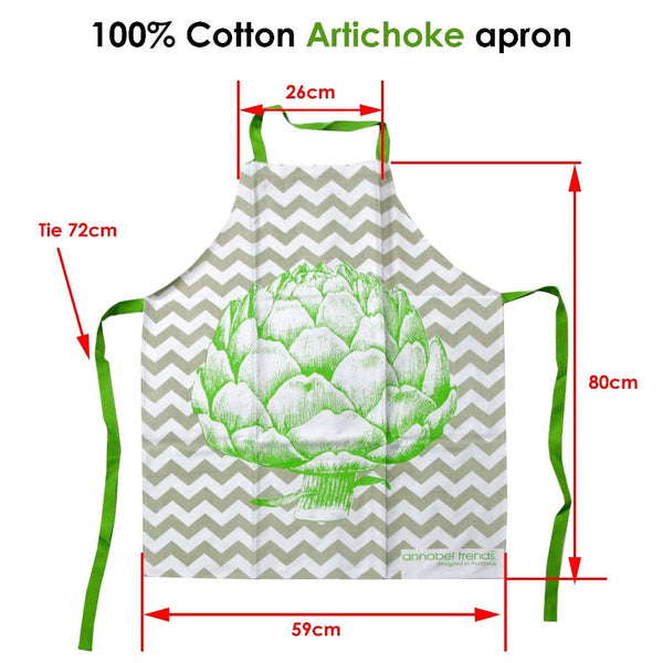 Artichoke 100% Cotton Apron 59 X 80Cm Aprons