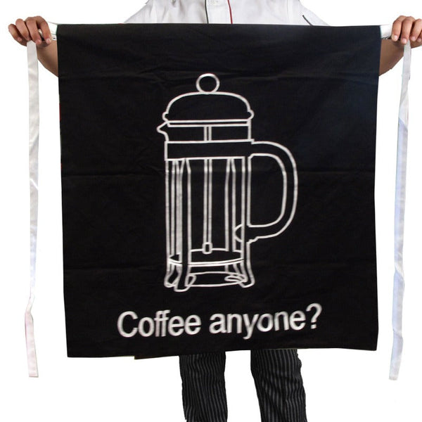 100% Cotton Master Chef Half Apron Heavy Duty Coffee Anyone Aprons