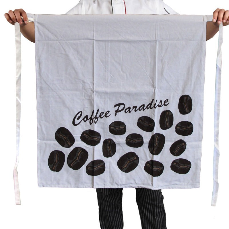100% Cotton Master Chef Half Apron Heavy Duty Coffee Paradise Aprons