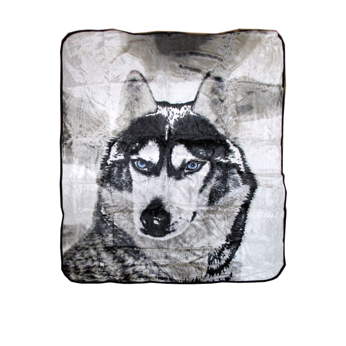 Soft 3D Animal Print Faux Mink Blanket Queen Husky Blankets