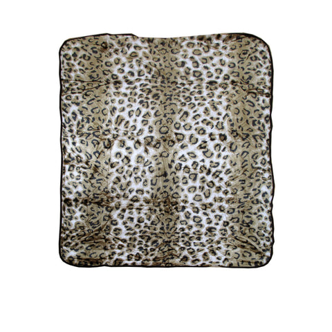 Animal Skin Pattern Faux Mink Blanket Queen Leopard