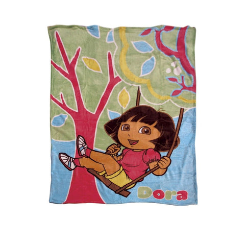 Dora The Explorer Garden Coral Fleece Blanket 140 X 190Cm Blankets