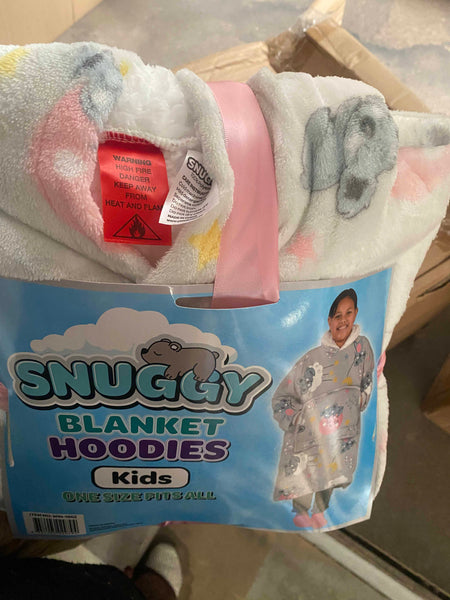 Girls Comfy Warm Blanket Hoodie With Sherpa Fleece Reverse Koala Blankets