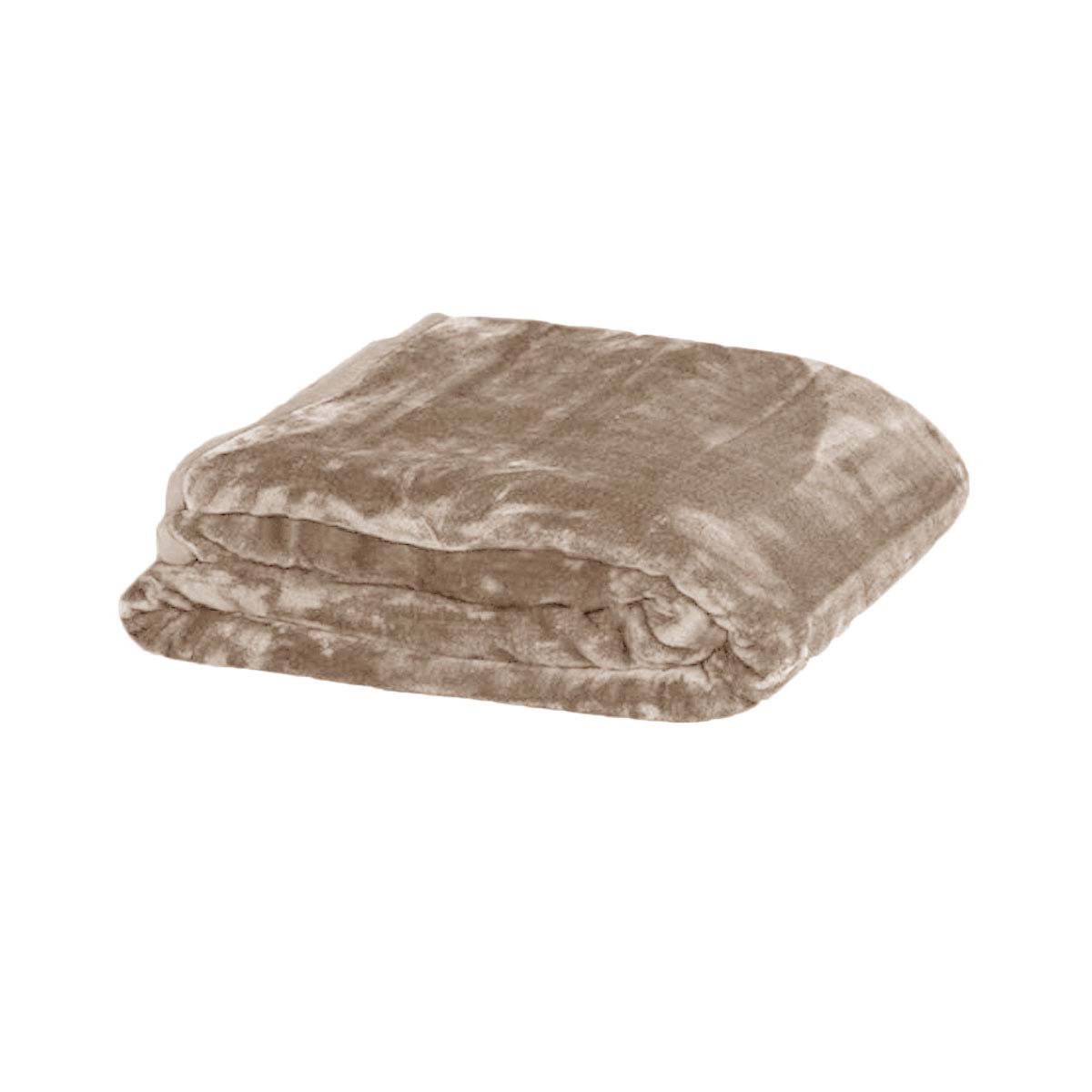 Soft Plain Faux Mink Blanket Queen Blankets