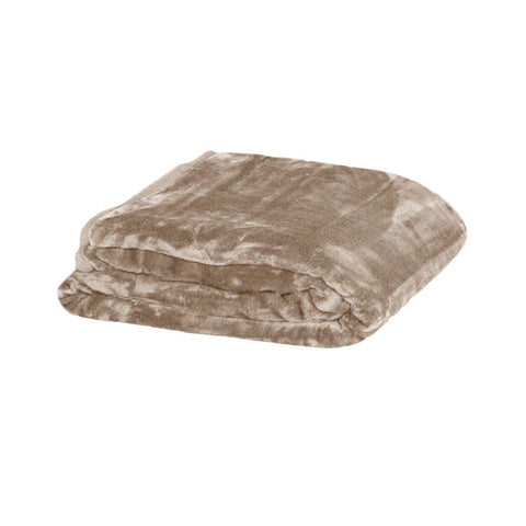 Soft Plain Faux Mink Blanket Queen Blankets