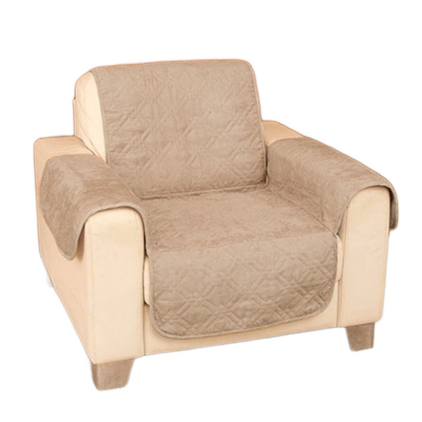Faux Suede 1 Seater Sofa Protector Camel Slipcovers