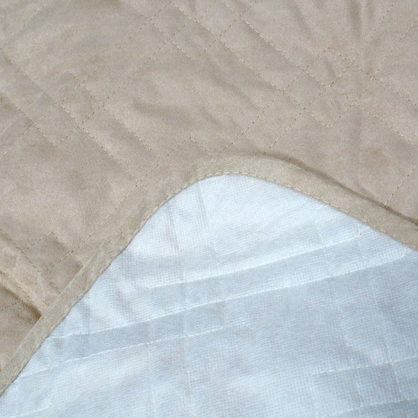 Faux Suede 1 Seater Sofa Protector Camel Slipcovers