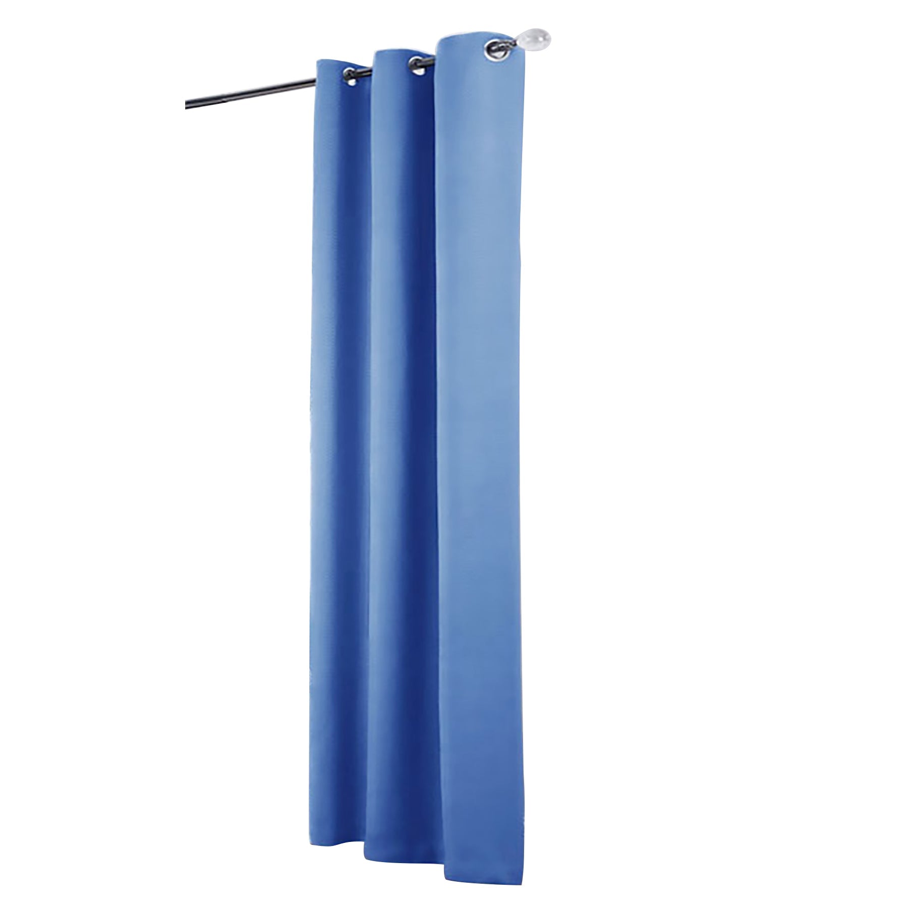 Bloomington One Panel Of Easy Care Eyelet Curtains Blue 120 X 221 Cm Curtains & Drapes