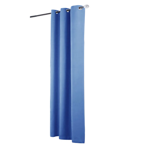 Bloomington One Panel Of Easy Care Eyelet Curtains Blue 120 X 221 Cm Curtains & Drapes