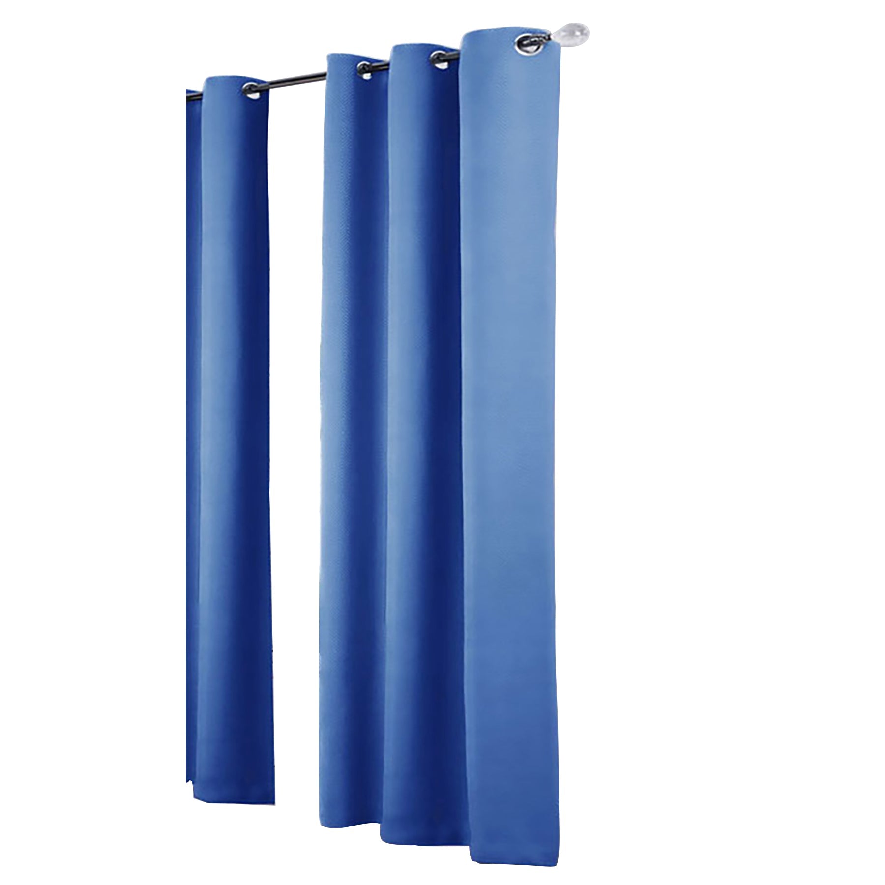 Bloomington Pair Of Easy Care Eyelet Curtains Blue 120 X 221 Cm Curtains & Drapes