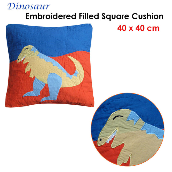 Cushions & Decorative Pillows Assorted Brands Dinosaur Embroidered Filled Cushion