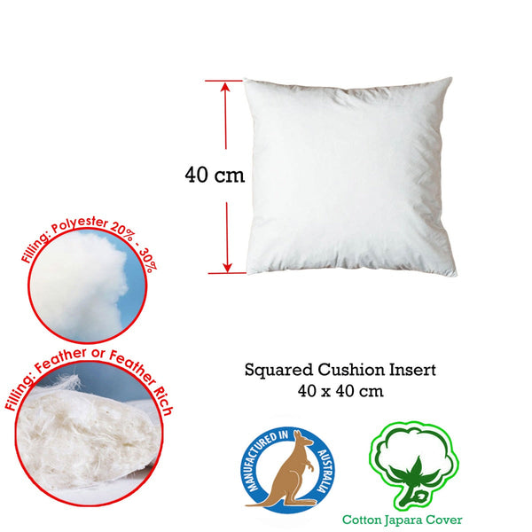 Duck Feather Rich Fill Cushion Inserter Square 25 X 25Cm Cushions & Decorative Pillows