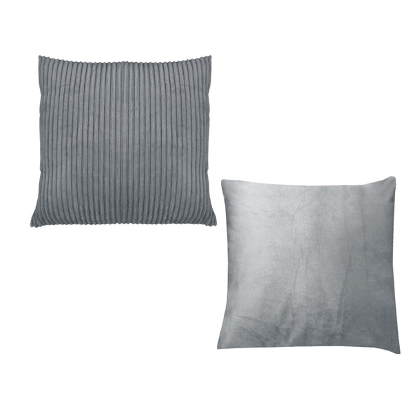 Pair Of Calico Cordury Cushions