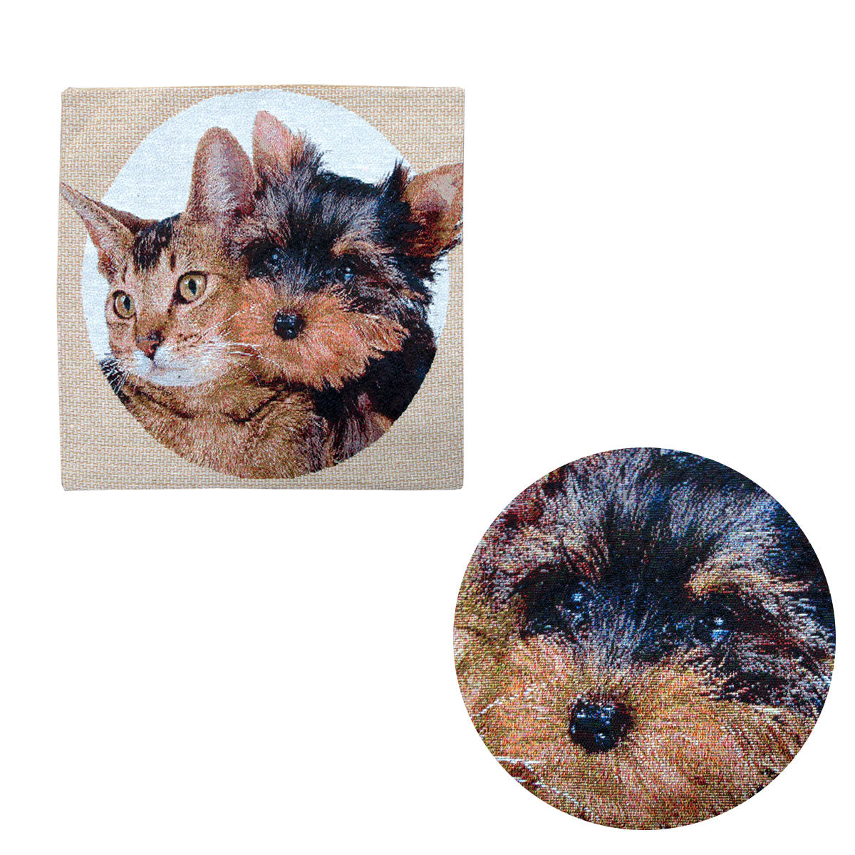 Tapestry Pet Cat Dog Square Cushion Cover Design 1 Cushion Covers