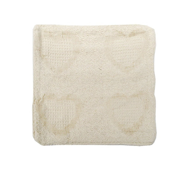 Cushion Covers Assorted Brands Cotton Knitted Cushion Cover Heart Natural