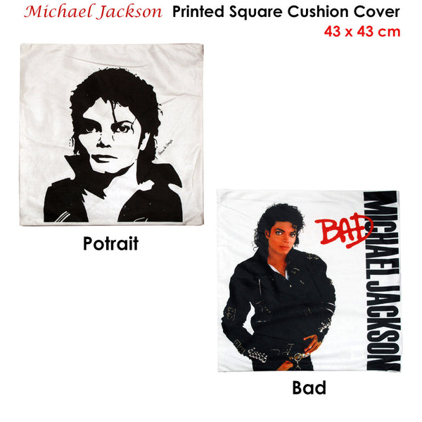 Michael Jackson Portrait Square Cushion Cover