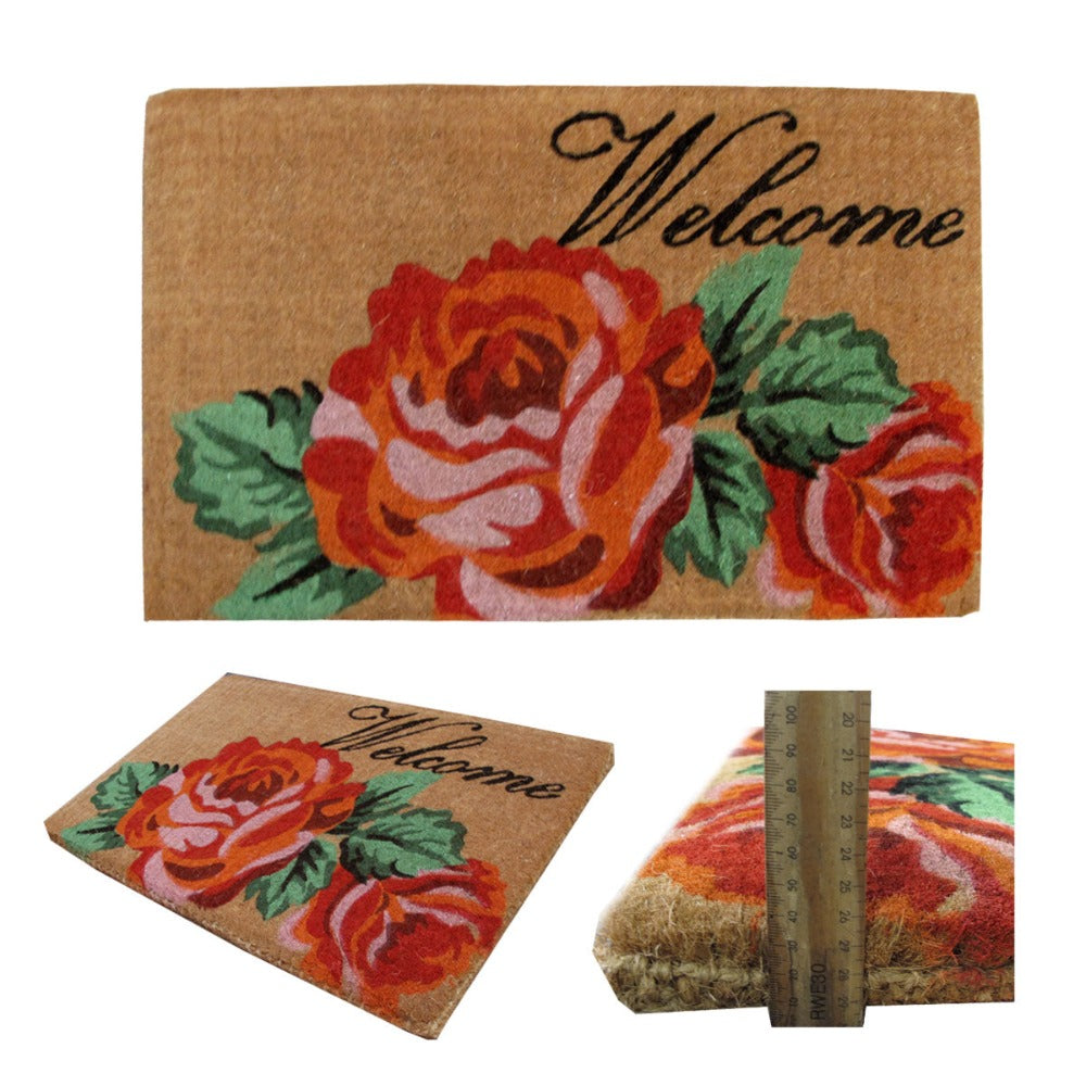 Extra Thick Flower Premium Coir Door Mat Door Mats & Floor Mats